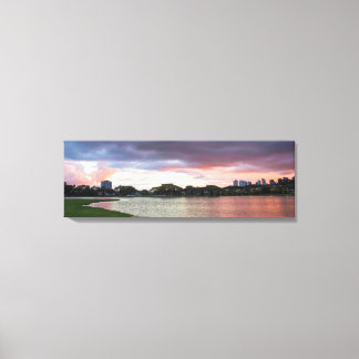 Sunset Over The Park Canvas Print