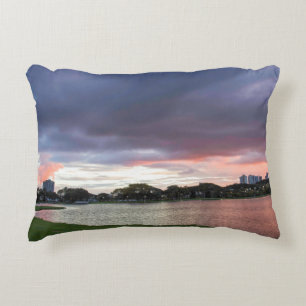 Sunset Over The Park Decorative Cushion