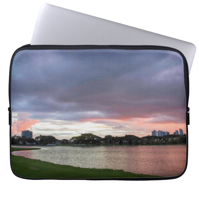 Sunset Over The Park Laptop Sleeve (Front)