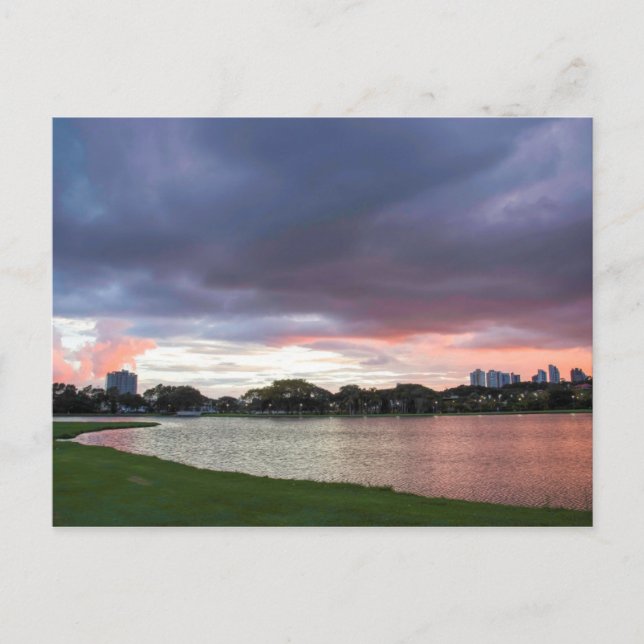 Sunset Over The Park Postcard (Front)