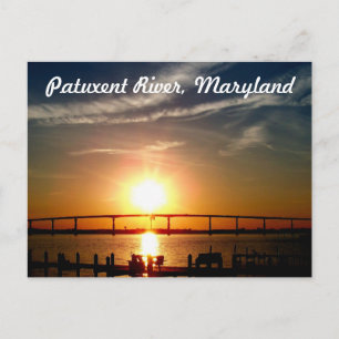 Sunset over the Patuxent River, Solomons Island Postcard