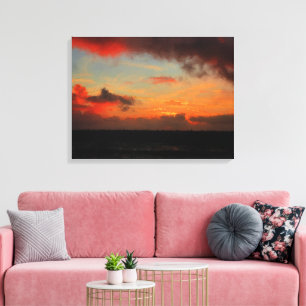 SUNSET OVER THE SEA CANVAS PRINT