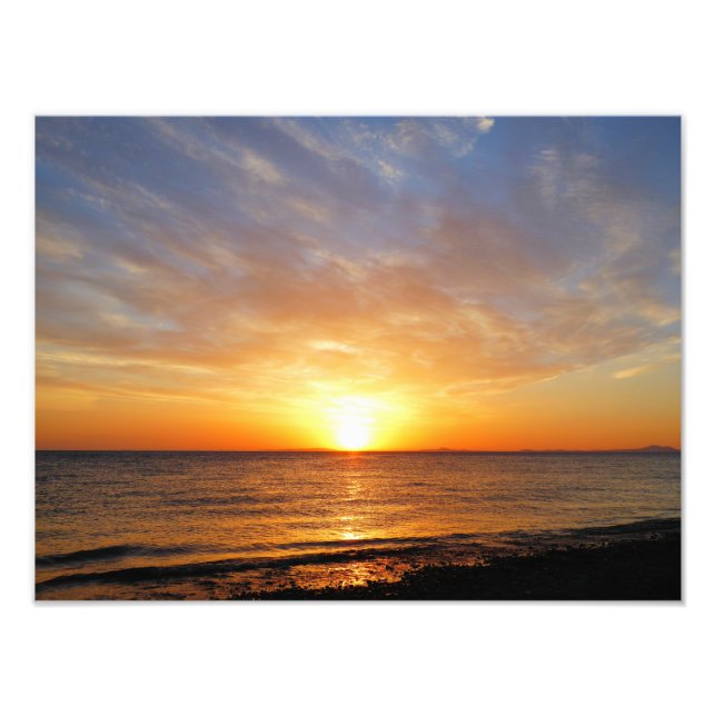 SUNSET OVER THE SEA PHOTO PRINT (Front)