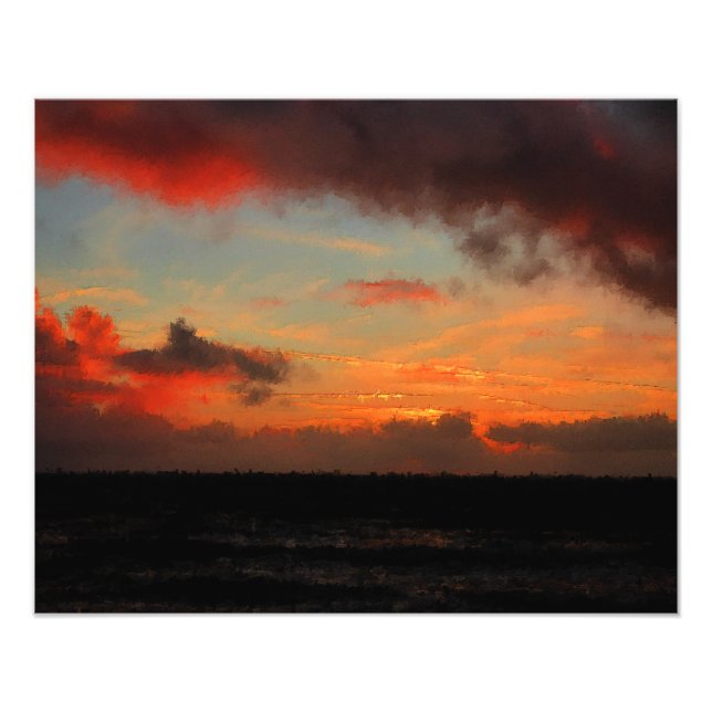 SUNSET OVER THE SEA PHOTO PRINT (Front)