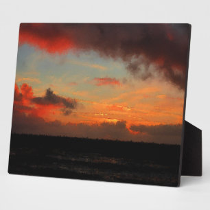 SUNSET OVER THE SEA PLAQUE