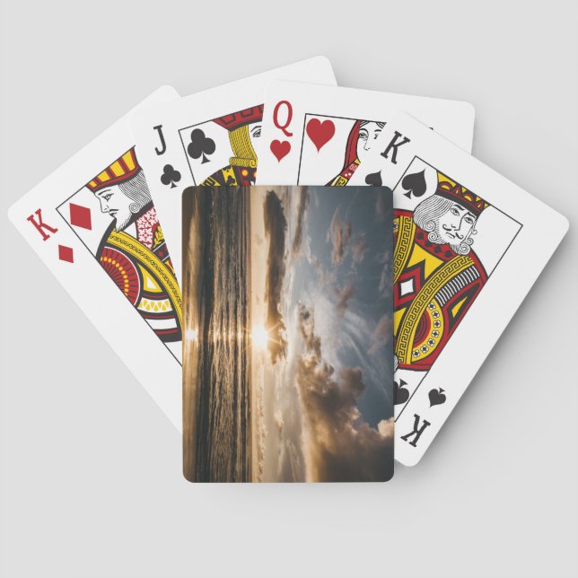 Sunset Over the Sea Playing Cards (Back)