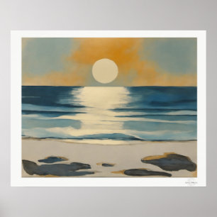 Sunset Over the Sea Poster