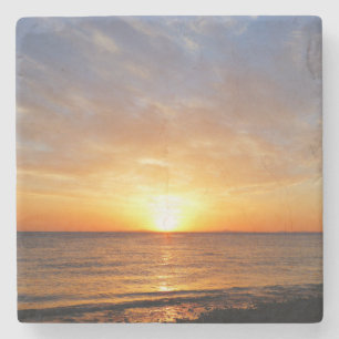SUNSET OVER THE SEA STONE COASTER