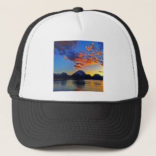 Sunset over the Tetons Trucker Hat