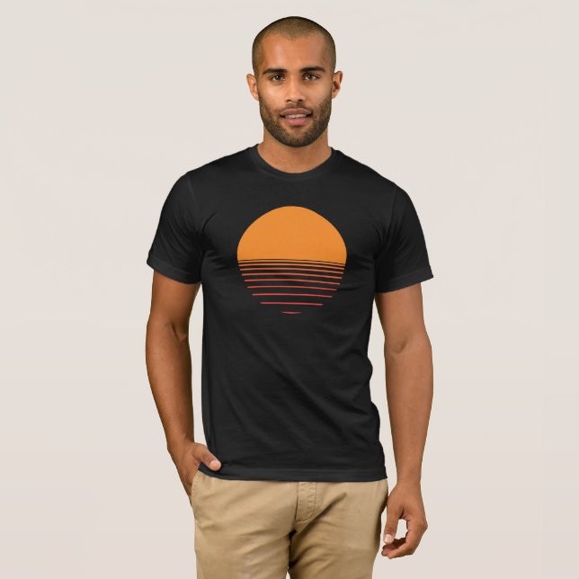 Sunset over the water design T-Shirt (Front Full)