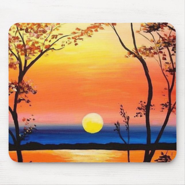 Sunset Over the Water Fine Art Mouse Mat (Front)