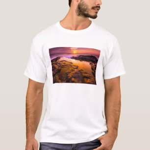 Sunset over tide pools, Hawaii T-Shirt