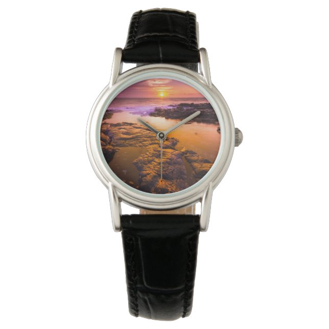 Sunset over tide pools, Hawaii Watch (Front)