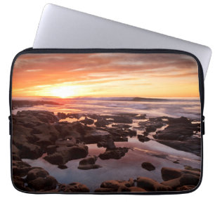 Sunset Over Tide Pools Laptop Sleeve