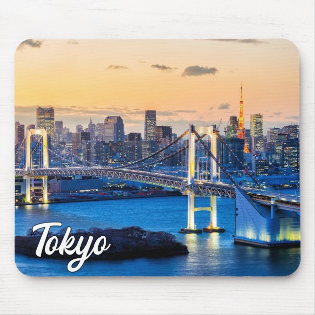 Sunset Over Tokyo, Japan Mouse Mat (Front)
