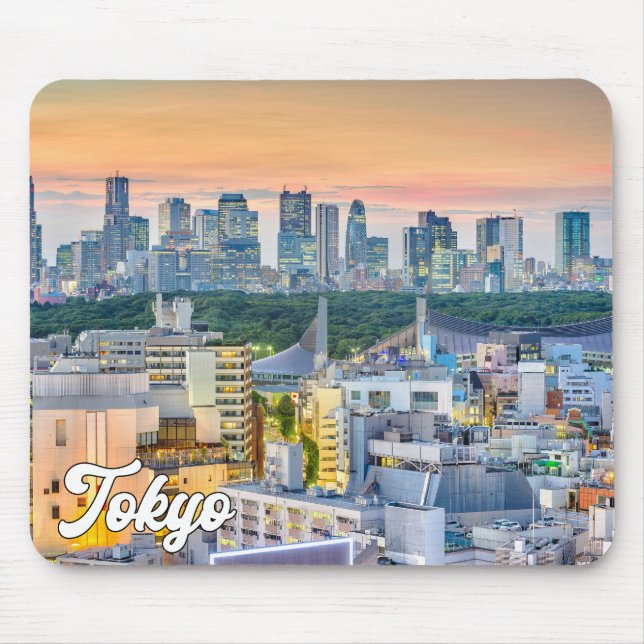 Sunset Over Tokyo, Japan Mouse Mat (Front)