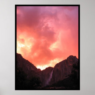 Sunset over Upper Falls Poster