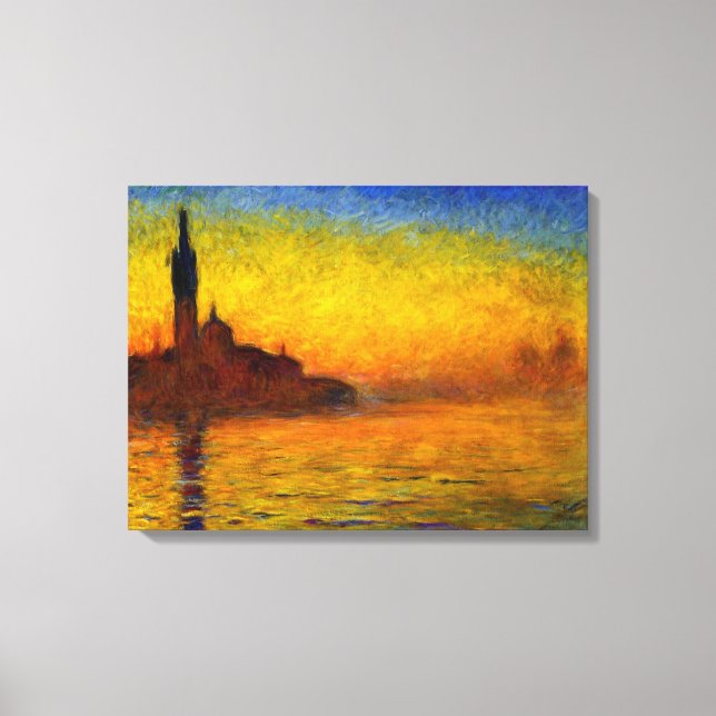 Sunset over Venice by Claude Monet Canvas Print (Front)