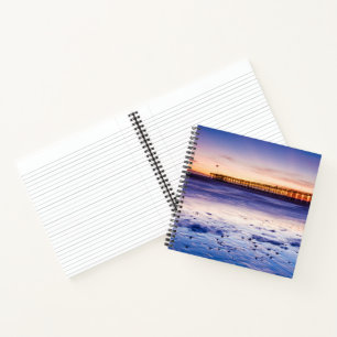 Sunset Over Ventura Pier And Beach Notebook