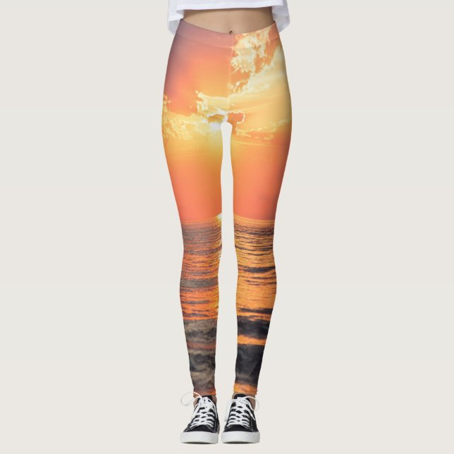 sunset over water leggings (Front)