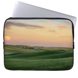 Sunset over Wheat Fields   Washington State Laptop Sleeve