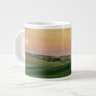 Sunset over Wheat Fields Washington State Large Coffee Mug