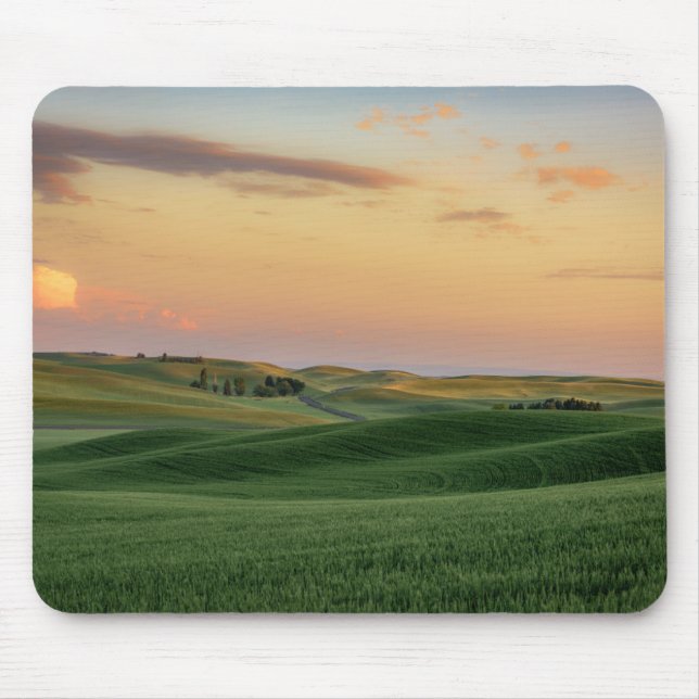Sunset over Wheat Fields | Washington State Mouse Mat (Front)