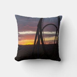 Sunset Over Wildfire Cushion