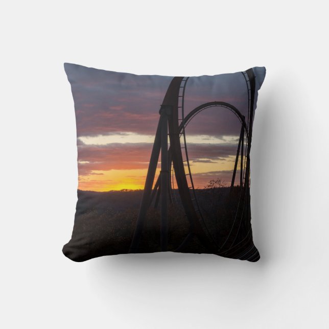 Sunset Over Wildfire Cushion (Front)