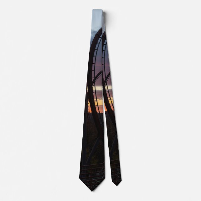 Sunset Over Wildfire Neck Tie (Front)