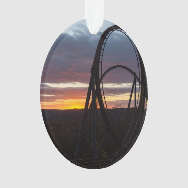 Sunset Over Wildfire Ornament (Back)