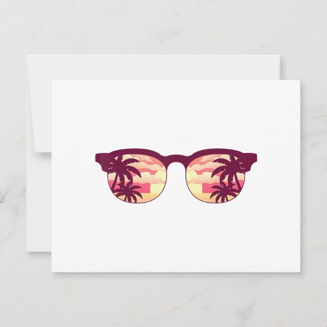 Sunset Palm Trees Beach Summer Vacation Tropical S (Front)