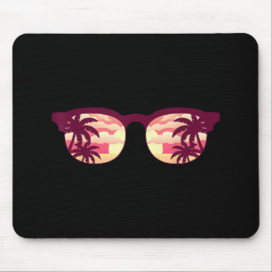 Sunset Palm Trees Beach Summer Vacation Tropical S Mouse Mat