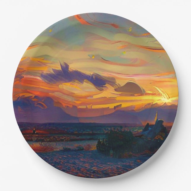 SUNSET PAPER PLATE (Front)