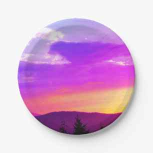 Sunset Paper Plates