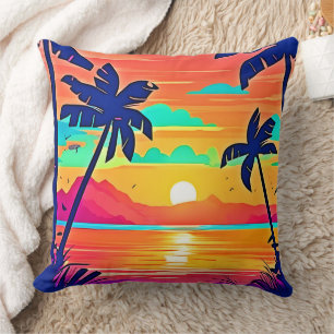 Sunset Paradise Artwork Cushion