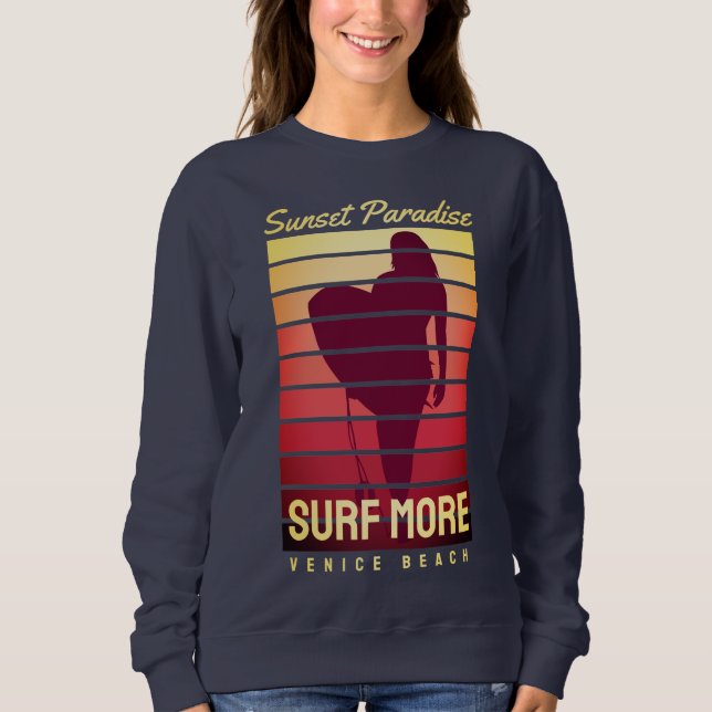 Sunset Paradise Surf  Sweatshirt (Front)