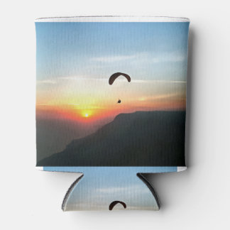 Sunset Paraglide Wanderlust Extreme Sports Art Can Cooler