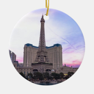 Sunset Paris Las Vegas Tour Eiffel Fake Ceramic Tree Decoration