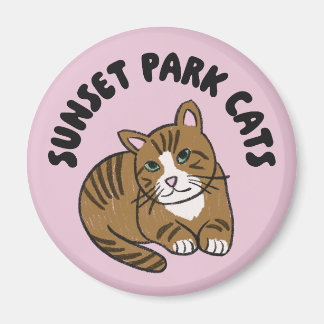 Sunset Park Cats | Magnet | Lenny Rescue Cat Cute 