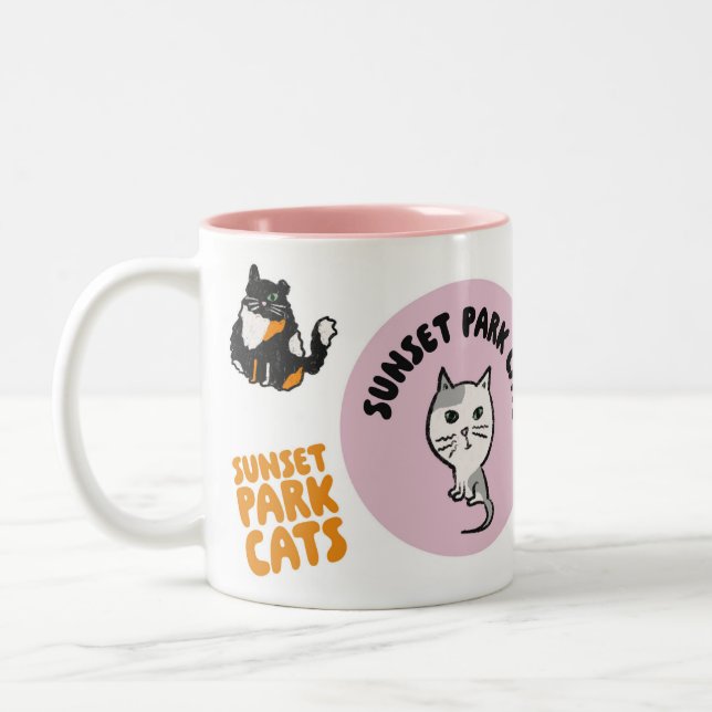 Sunset Park Cats Mug (Left)