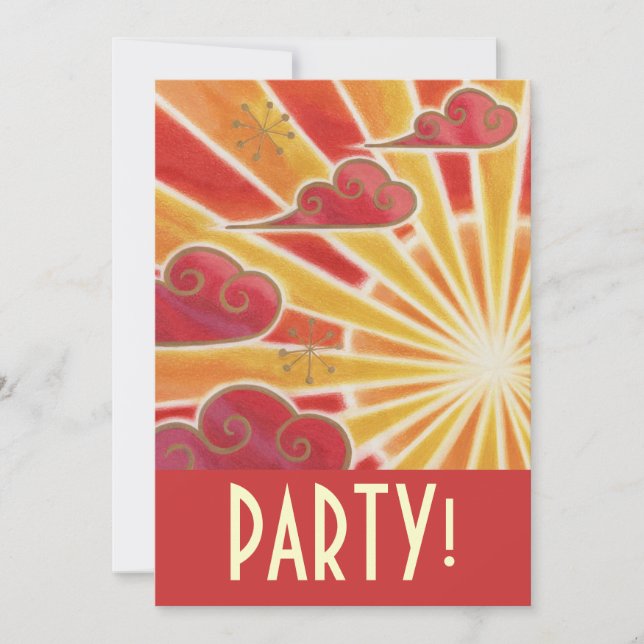 Sunset party invitation (Front)