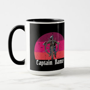 Sunset party Pirate Skeleton Captain Mug