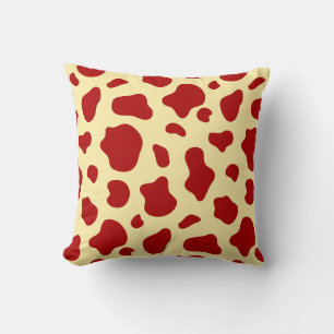 Sunset Pastels Cow Print Decorative Pillow