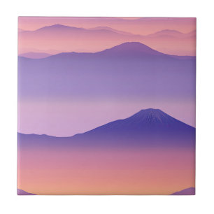 Sunset Peaks – Golden Mountain Dreamscape (2) Tile