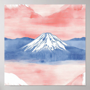 Sunset Peaks – Golden Mountain Dreamscape (4) Poster