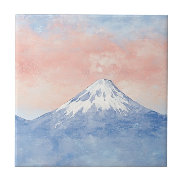 Sunset Peaks – Golden Mountain Dreamscape Tile (Front)