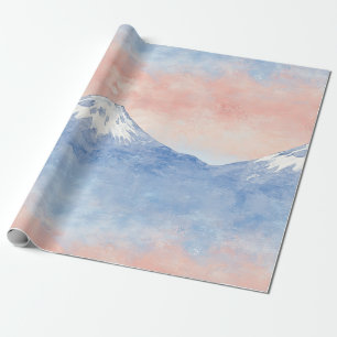 Sunset Peaks – Golden Mountain Dreamscape Wrapping Paper