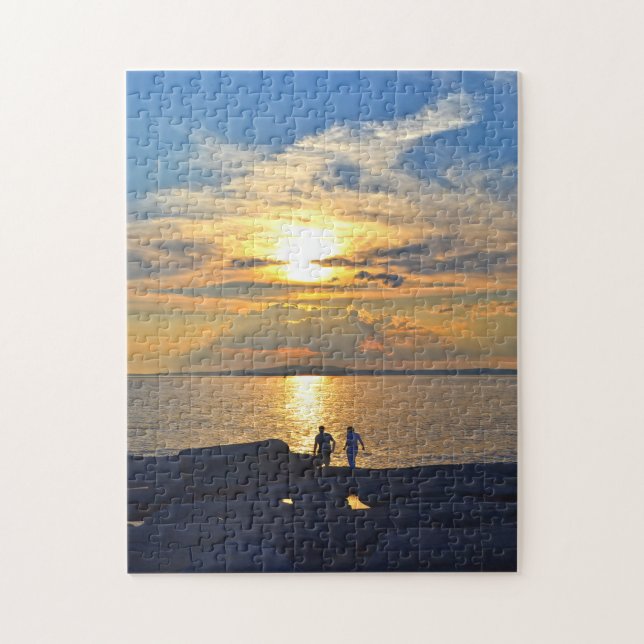 Sunset Peggy's Island  Nova Scotia. Jigsaw Puzzle (Vertical)