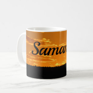 Sunset Photo Bright Orange Evening Sky Landscape Coffee Mug